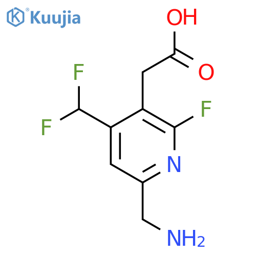 6-(Aminomethyl)-4-(difluoromethyl)-2-fluoropyridine-3-acetic acid structure