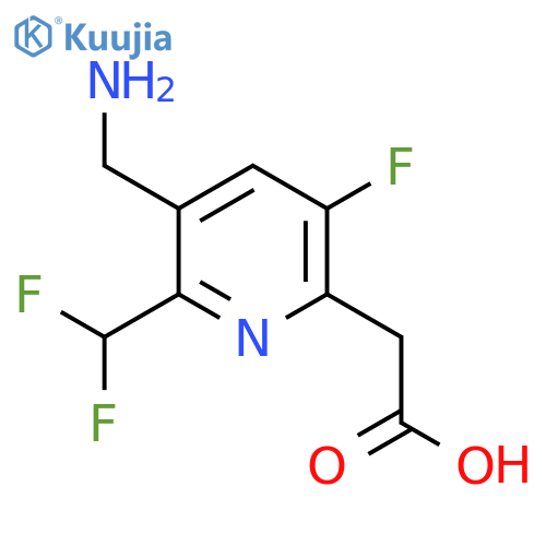 3-(Aminomethyl)-2-(difluoromethyl)-5-fluoropyridine-6-acetic acid structure
