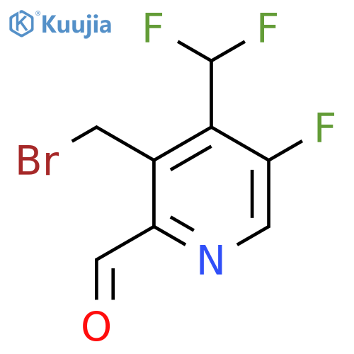 3-(Bromomethyl)-4-(difluoromethyl)-5-fluoropyridine-2-carboxaldehyde structure