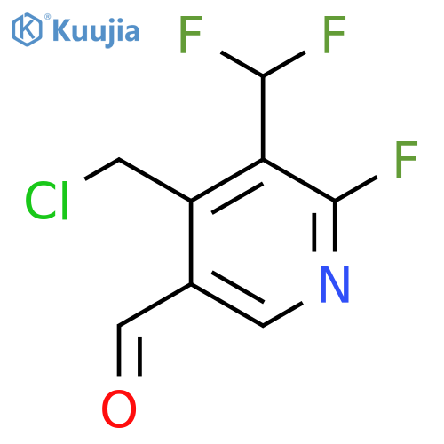 4-(Chloromethyl)-3-(difluoromethyl)-2-fluoropyridine-5-carboxaldehyde structure