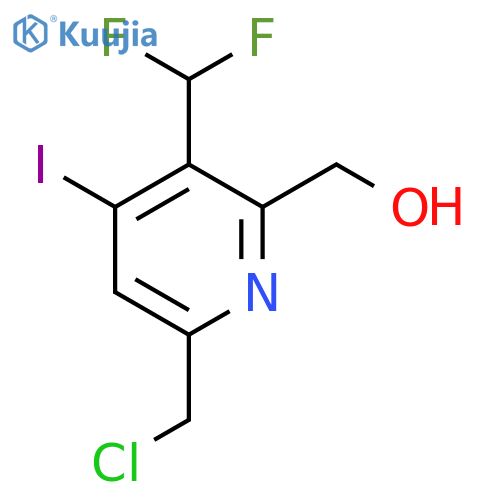 6-(Chloromethyl)-3-(difluoromethyl)-4-iodopyridine-2-methanol structure