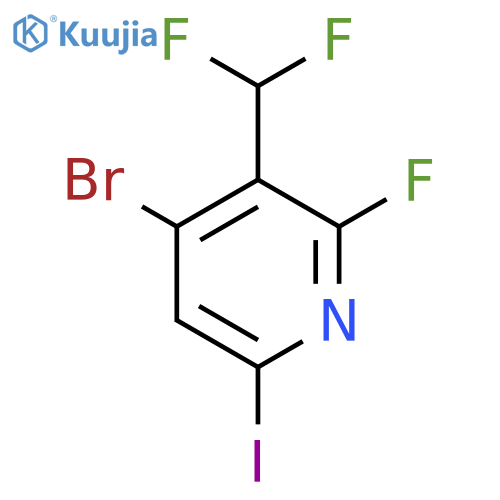 4-Bromo-3-(difluoromethyl)-2-fluoro-6-iodopyridine structure