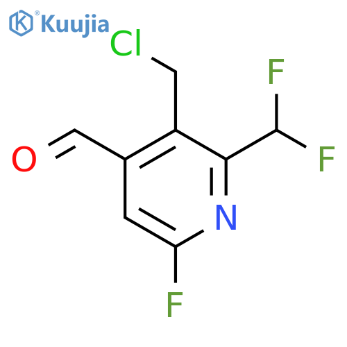 3-(Chloromethyl)-2-(difluoromethyl)-6-fluoropyridine-4-carboxaldehyde structure