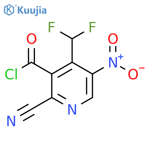 2-Cyano-4-(difluoromethyl)-5-nitropyridine-3-carbonyl chloride structure