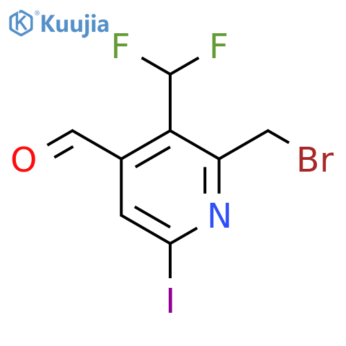 2-(Bromomethyl)-3-(difluoromethyl)-6-iodopyridine-4-carboxaldehyde structure
