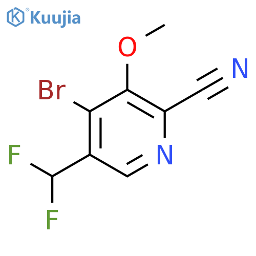 4-Bromo-2-cyano-5-(difluoromethyl)-3-methoxypyridine structure