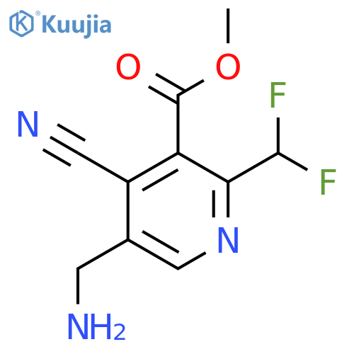 Methyl 5-(aminomethyl)-4-cyano-2-(difluoromethyl)pyridine-3-carboxylate structure