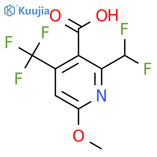 2-(Difluoromethyl)-6-methoxy-4-(trifluoromethyl)pyridine-3-carboxylic acid structure