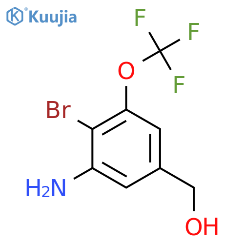 3-Amino-4-bromo-5-(trifluoromethoxy)benzyl alcohol structure
