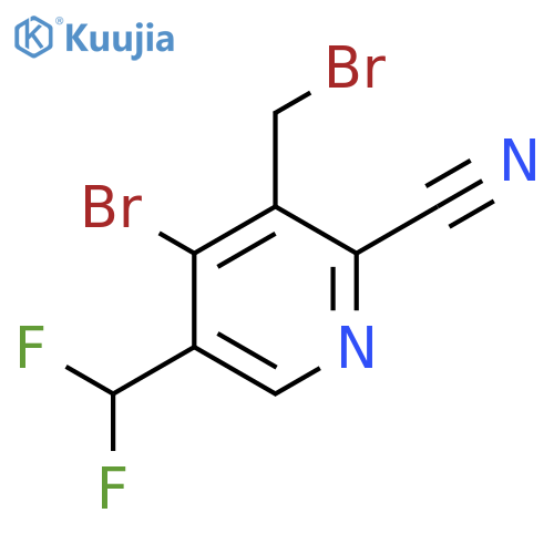 4-Bromo-3-(bromomethyl)-2-cyano-5-(difluoromethyl)pyridine structure