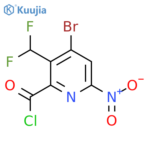 4-Bromo-3-(difluoromethyl)-6-nitropyridine-2-carbonyl chloride structure