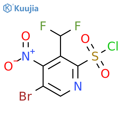 5-Bromo-3-(difluoromethyl)-4-nitropyridine-2-sulfonyl chloride structure