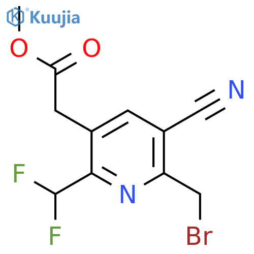 Methyl 2-(bromomethyl)-3-cyano-6-(difluoromethyl)pyridine-5-acetate structure