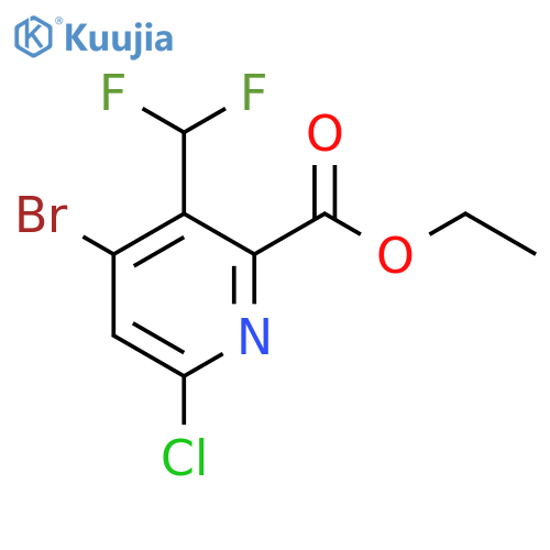 Ethyl 4-bromo-6-chloro-3-(difluoromethyl)pyridine-2-carboxylate structure