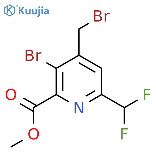 Methyl 3-bromo-4-(bromomethyl)-6-(difluoromethyl)pyridine-2-carboxylate structure