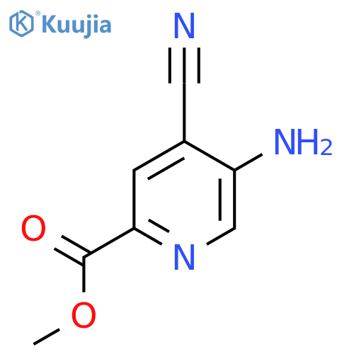 Methyl 5-amino-4-cyanopicolinate structure