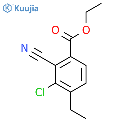 Ethyl 3-chloro-2-cyano-4-ethylbenzoate structure