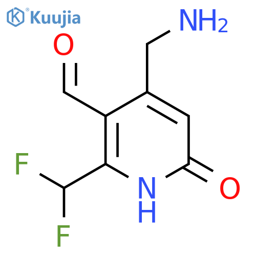 4-(Aminomethyl)-2-(difluoromethyl)-6-hydroxypyridine-3-carboxaldehyde structure
