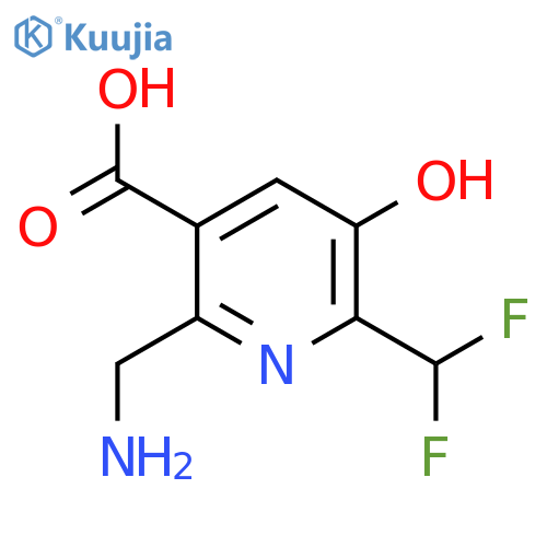 2-(Aminomethyl)-6-(difluoromethyl)-5-hydroxypyridine-3-carboxylic acid structure
