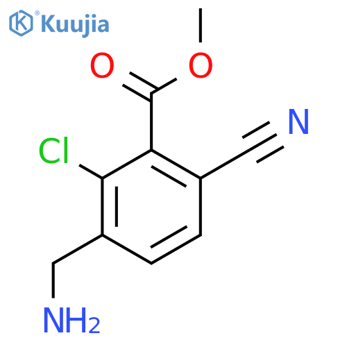 Methyl 3-aminomethyl-2-chloro-6-cyanobenzoate structure
