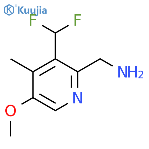 2-(Aminomethyl)-3-(difluoromethyl)-5-methoxy-4-methylpyridine structure