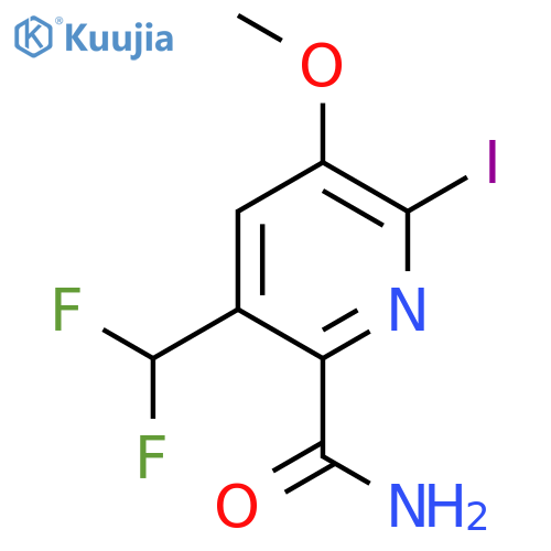 5-(Difluoromethyl)-2-iodo-3-methoxypyridine-6-carboxamide structure