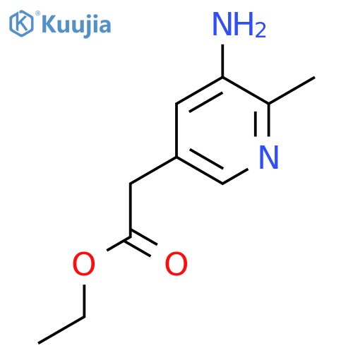 Ethyl 3-amino-2-methylpyridine-5-acetate structure