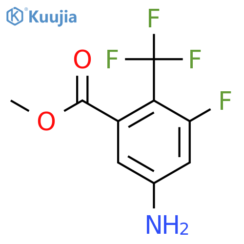 Methyl 5-amino-3-fluoro-2-(trifluoromethyl)benzoate structure