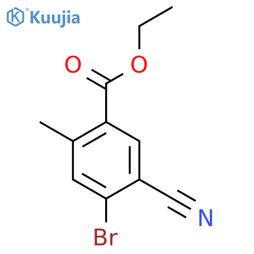 Ethyl 4-bromo-5-cyano-2-methylbenzoate structure