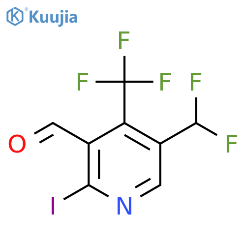 5-(Difluoromethyl)-2-iodo-4-(trifluoromethyl)pyridine-3-carboxaldehyde structure