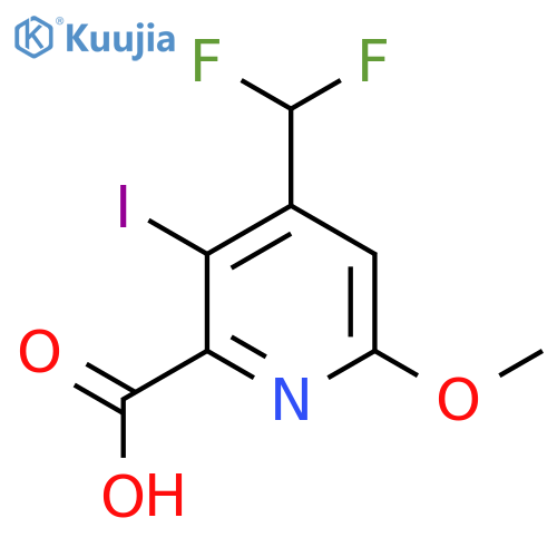 4-(Difluoromethyl)-3-iodo-6-methoxypyridine-2-carboxylic acid structure