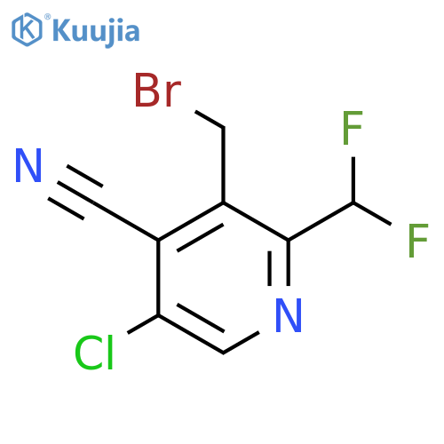 3-(Bromomethyl)-5-chloro-4-cyano-2-(difluoromethyl)pyridine structure