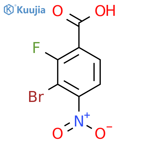 3-Bromo-2-fluoro-4-nitrobenzoic acid structure