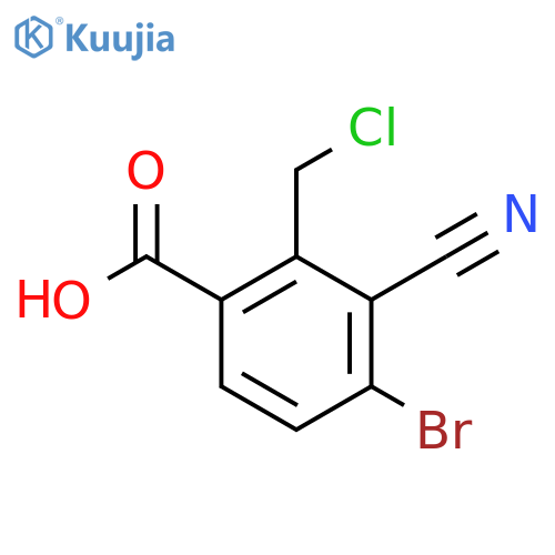 4-Bromo-2-chloromethyl-3-cyanobenzoic acid structure