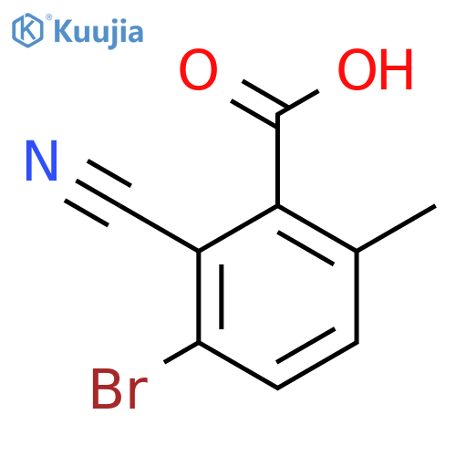 3-Bromo-2-cyano-6-methylbenzoic acid structure