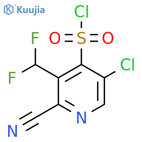 5-Chloro-2-cyano-3-(difluoromethyl)pyridine-4-sulfonyl chloride structure