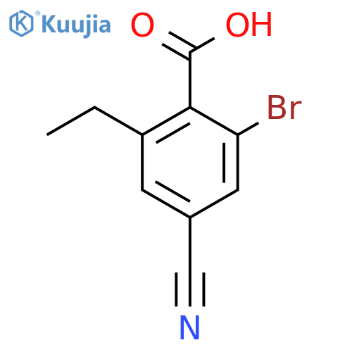 2-Bromo-4-cyano-6-ethylbenzoic acid structure