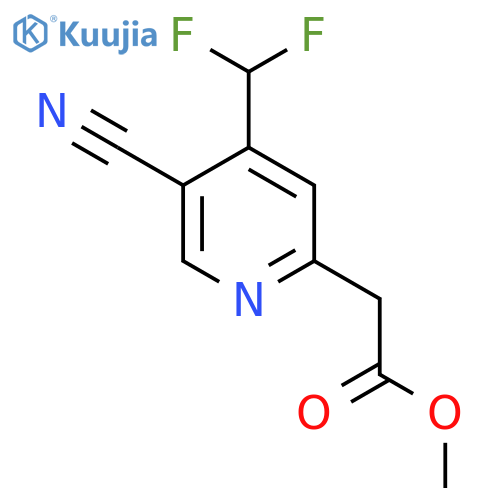 Methyl 5-cyano-4-(difluoromethyl)pyridine-2-acetate structure