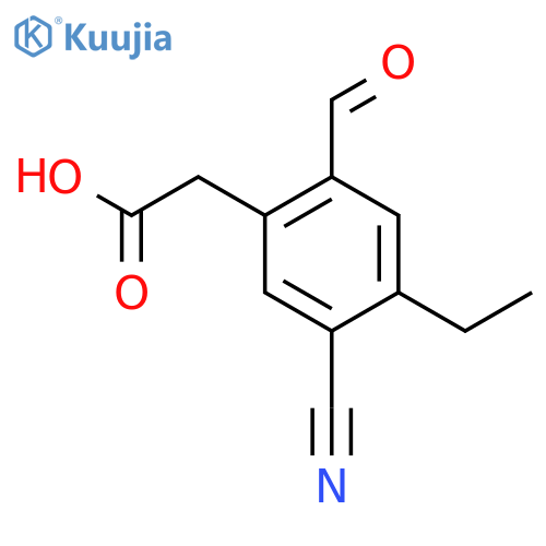 5-Cyano-4-ethyl-2-formylphenylacetic acid structure