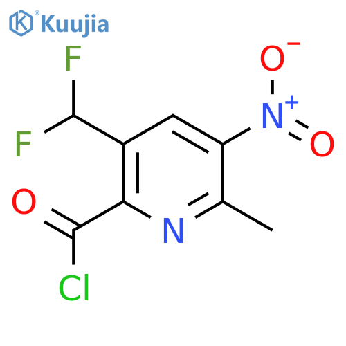 5-(Difluoromethyl)-2-methyl-3-nitropyridine-6-carbonyl chloride structure