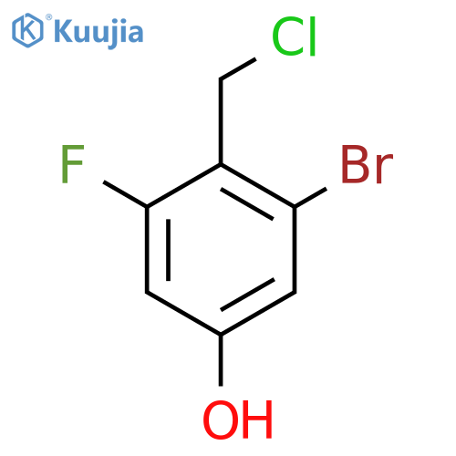 2-Bromo-6-fluoro-4-hydroxybenzyl chloride structure