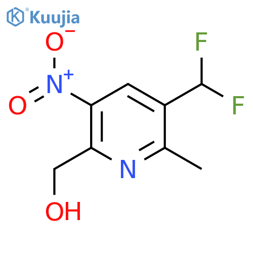 3-(Difluoromethyl)-2-methyl-5-nitropyridine-6-methanol structure