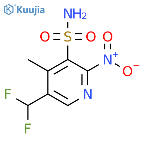 5-(Difluoromethyl)-4-methyl-2-nitropyridine-3-sulfonamide structure