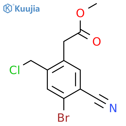 Methyl 4-bromo-2-chloromethyl-5-cyanophenylacetate structure