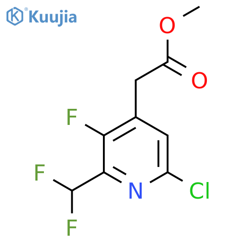 Methyl 6-chloro-2-(difluoromethyl)-3-fluoropyridine-4-acetate structure
