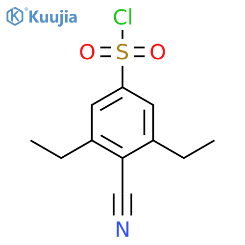 4-Cyano-3,5-diethylbenzenesulfonyl chloride structure