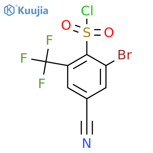 2-Bromo-4-cyano-6-(trifluoromethyl)benzenesulfonyl chloride structure