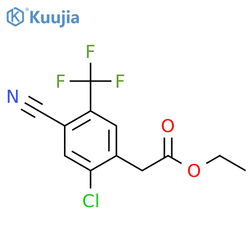 Ethyl 2-chloro-4-cyano-5-(trifluoromethyl)phenylacetate structure