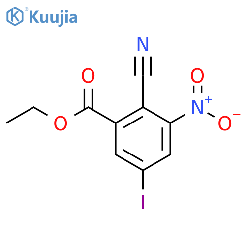Ethyl 2-cyano-5-iodo-3-nitrobenzoate structure