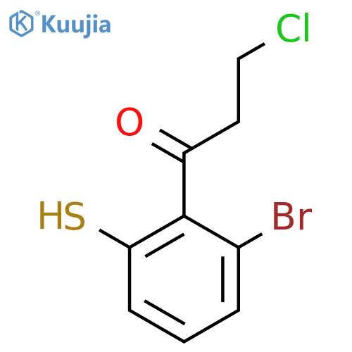 1-(2-Bromo-6-mercaptophenyl)-3-chloropropan-1-one structure